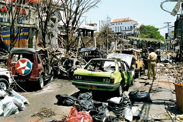 The aftermath of the 2002 Bali bombings. The AFP conducted a joint investigation with the Indonesian National Police, trying to uncover the evidence necessary for investigators to charge those involved in the attack. Image: Mick Travers/AFP