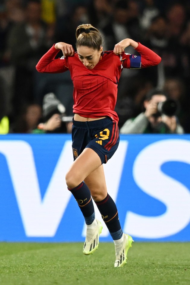 Olga Carmona of Spain celebrates scoring goal during FIFA Women's World Cup 2023 Final match between Spain and England at Stadium Australia Sydney. Image: Danish Ravi/ZUMApress Wire
