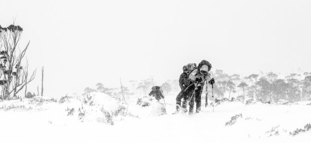 People's Choice Winner - 'Hikers battling through the blizzard' by Antoni Costa