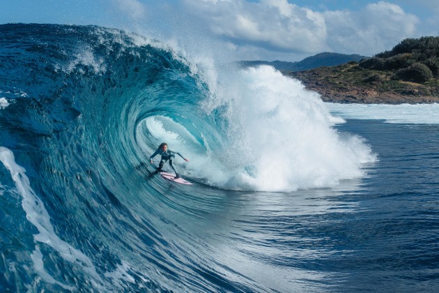 This image of Laura Enever in this huge barrel became my first magazine cover. The image was part of a project ‘UNDONE’ which is a big wave surfing movie available on iTunes. Canon 1D X Mark II, EF50mm f/1.4 USM lens. 1/1600s @ f5.6, ISO 250.