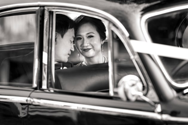 While photographers will often set up images, it can also be a good idea to put the wedding couple into a position, ignore them for a few moments while you organise another shot and then come back to the couple to see if they have relaxed into a situation.